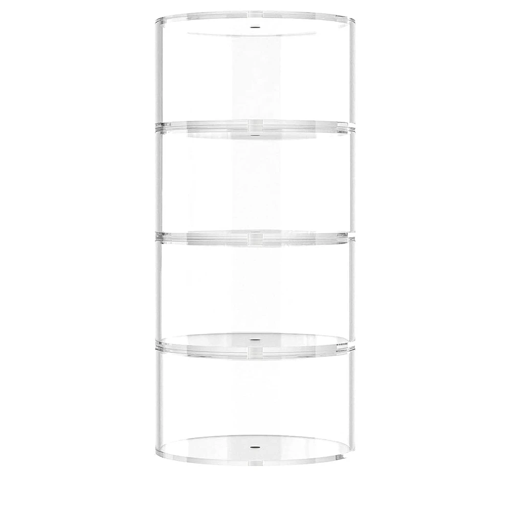 

Belt Organizer, Belt Rack Acrylic 4 Layers Belt Case Storage Holder and Display for Accessories Like Jewelry, Sunglass