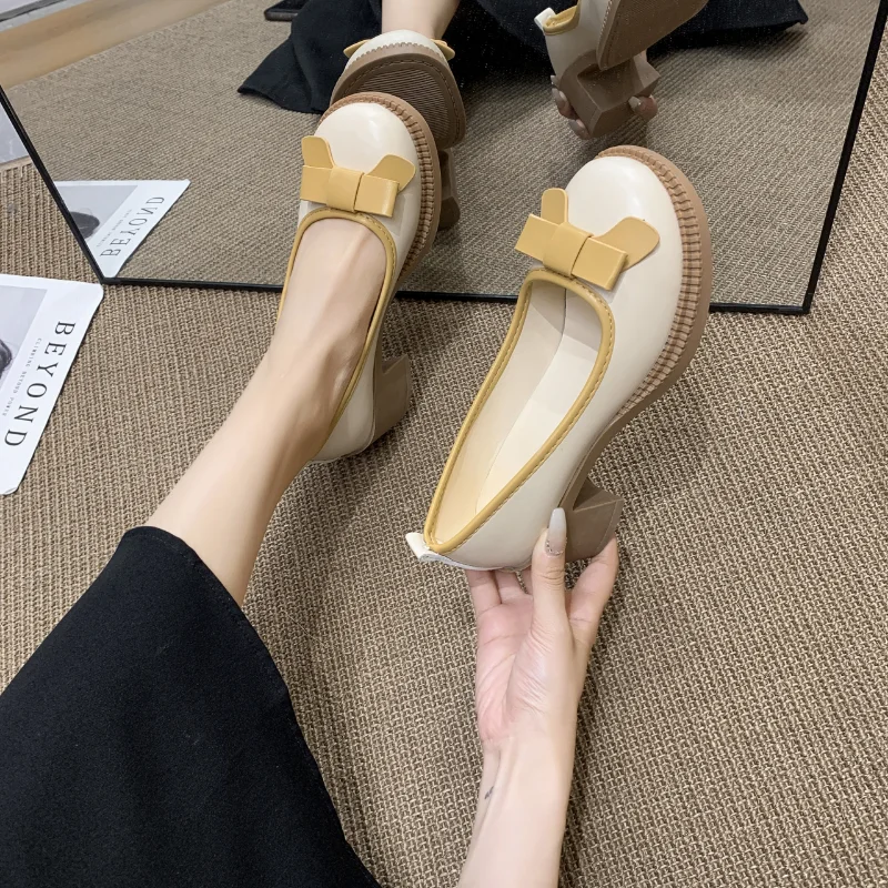 

Туфли-лодочки женские с закрытым носком, дышащие, с круглым носком