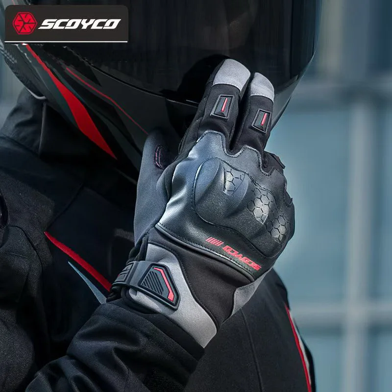 Осенне-зимние мужские и женские водонепроницаемые мотоциклетные перчатки SCOYCO