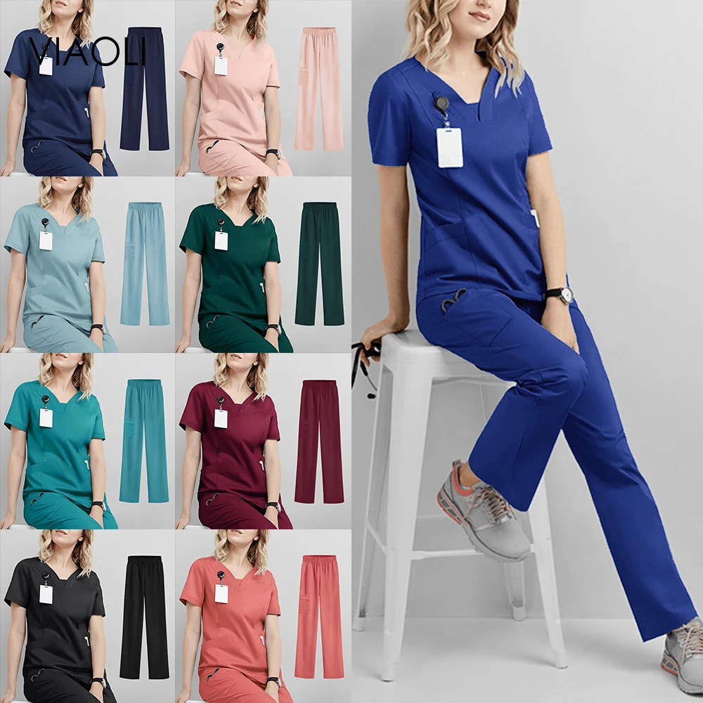 

Unisex Wholesale Women Wear Scrubs Suits Hospital Doctor Working Uniform Surgical Multicolor Medical Uniform Nurse Accessories