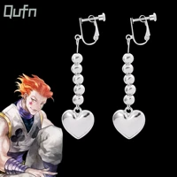 hunter x hunter hisoka earrings for women men cosplay earring heart cosplay costume prop drop earring anime jewelry fans gift