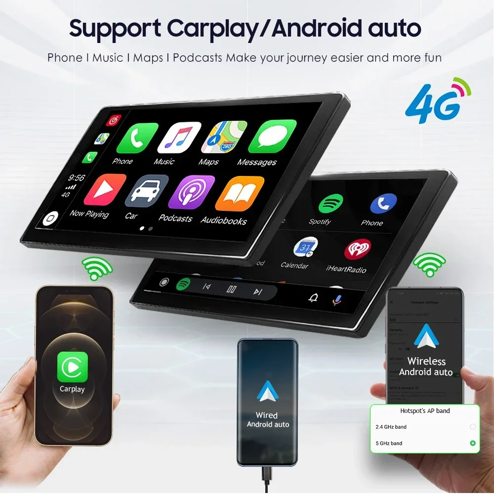 Автомобильный радиоприемник CarPlay 10 1 дюйма для Maserati Ghibli 2014-2017 GPS-навигация 4G Wi-Fi