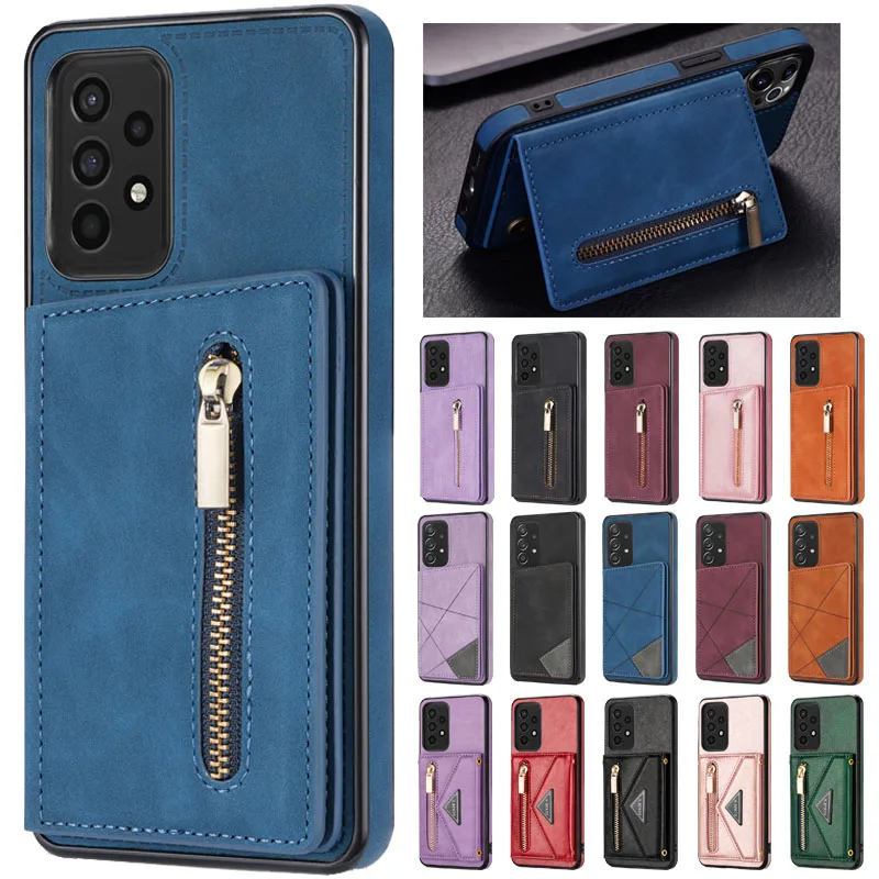 A53 A52S 5G Case Leather Flip Card Slots Case for Samsung Galaxy A53 A52 A 52S 5G A12 A51 A71 Cases Cover Wallet Phone Bag Coque