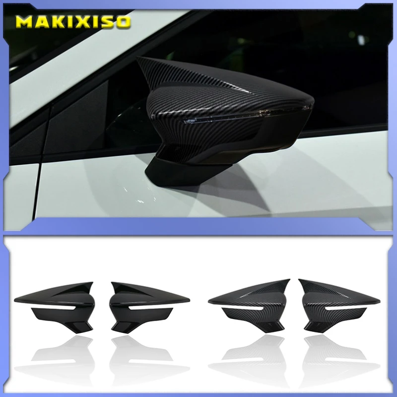 

Carbon Fiber Mirror Cap For Seat Leon 5F MK3 2013-2020 Ibiza MK5 Arona 2017-2018 Car Side Rearview Cover Accessories