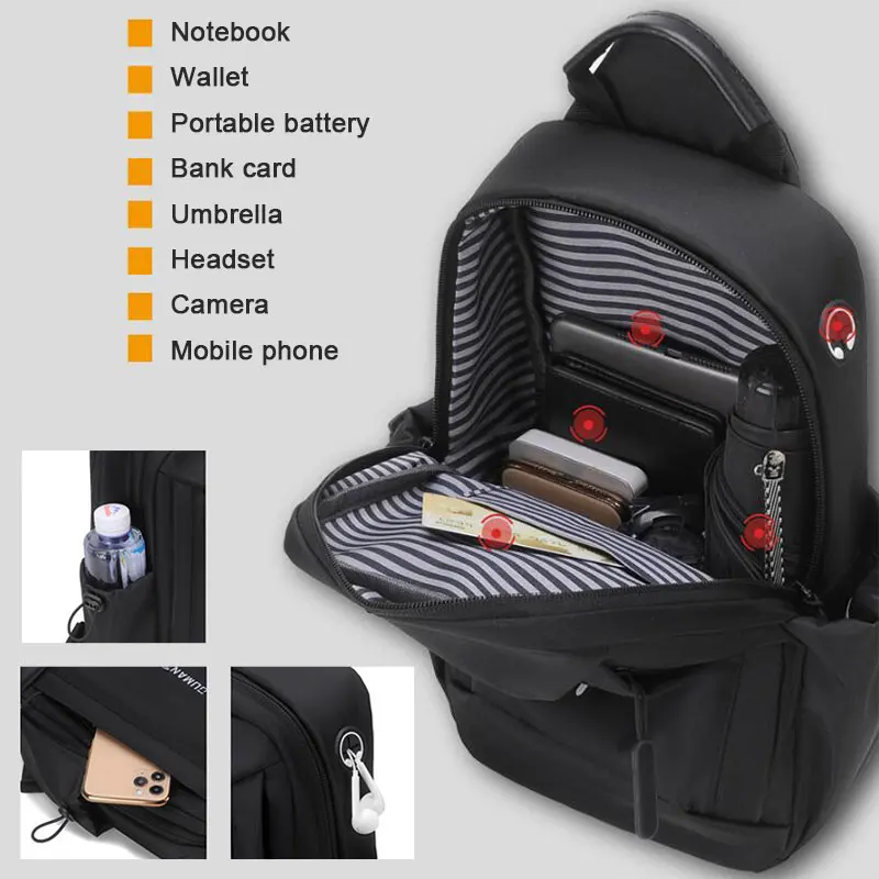 Waterproof Chest Man Bag Gift Bag Sports Shoulder Sling Cross Body Bags Travel Backpack Men Outdoor Commuter Casual Chest Bag