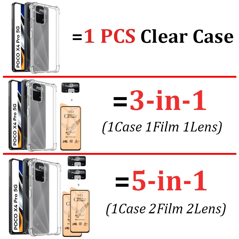 Силиконовый чехол на Xiaomi Poco X4 матовая керамическая пленка poco F4 GT POCCO F3 Transparent Silicon