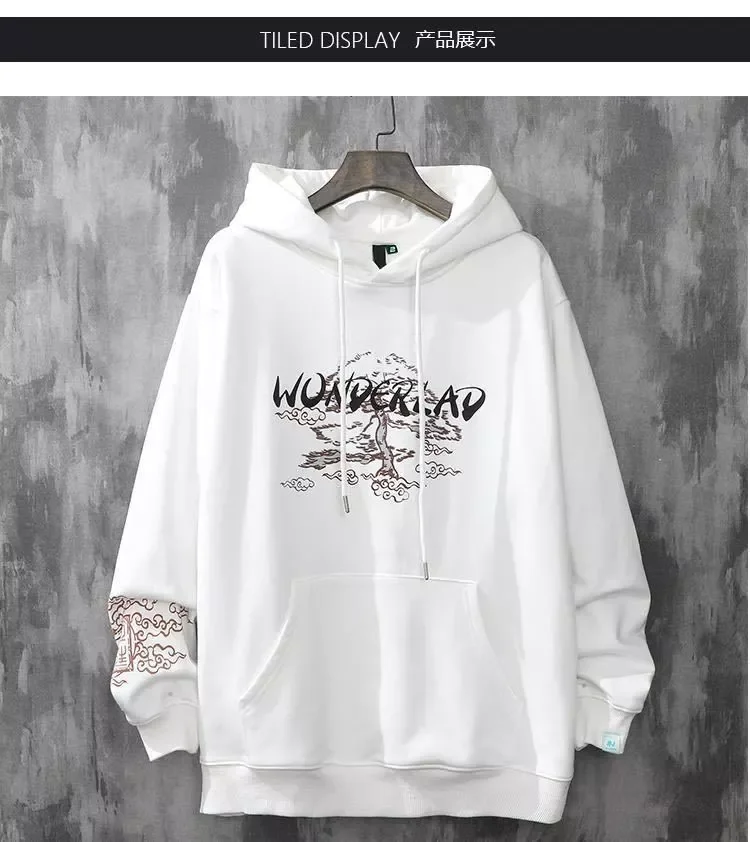 Мужская толстовка с капюшоном swag бархатная трендовая одежда в стиле Харадзюку на