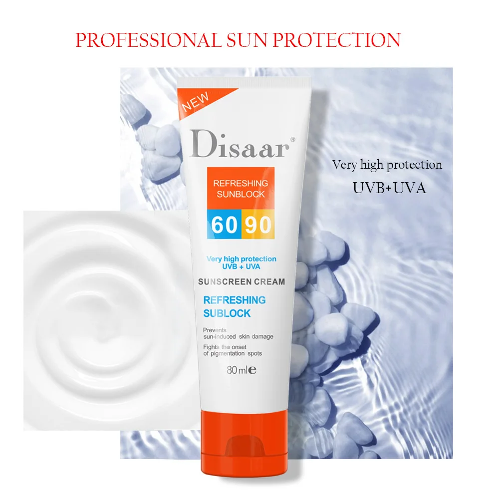 

Disaar New Sunscreen Sun Cream Spf 90 ++ Moisturizing Skin Protection Face High Prevents Damage Care Sunblock Protect 80g