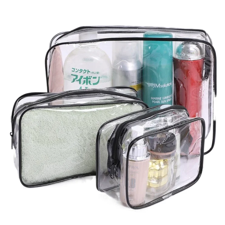 

Travel Transparent Cosmetic Bag PVC Women Zipper Clear Makeup Bags Beauty Case Make Up Organizer Storage Bath Toiletry Wash Bag