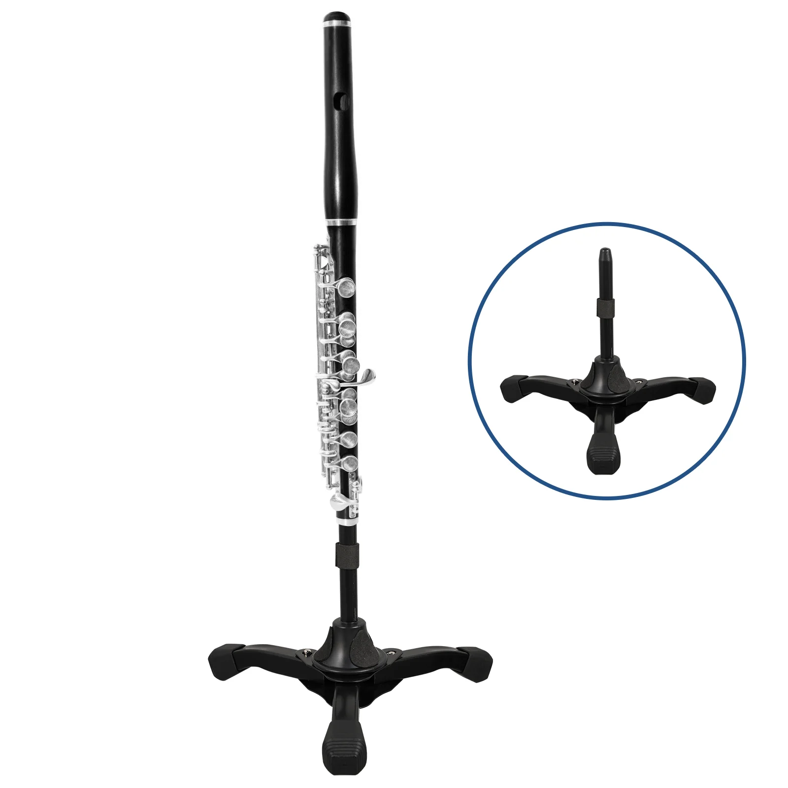 

Flute Stand Musical Instrument Holder Clarinet Tripod Portable Folding Brackets