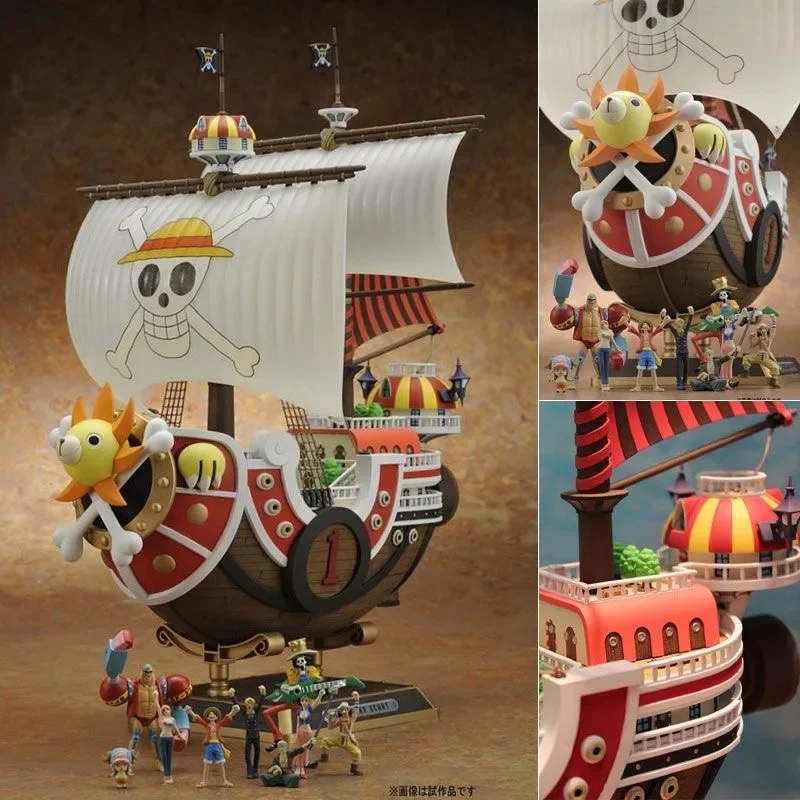 

29cm Pirate King Pirate Ship Wanli Sunshine Gold Beautiful Anime Statue Model Decoration Handmade Christmas Gift Pvc