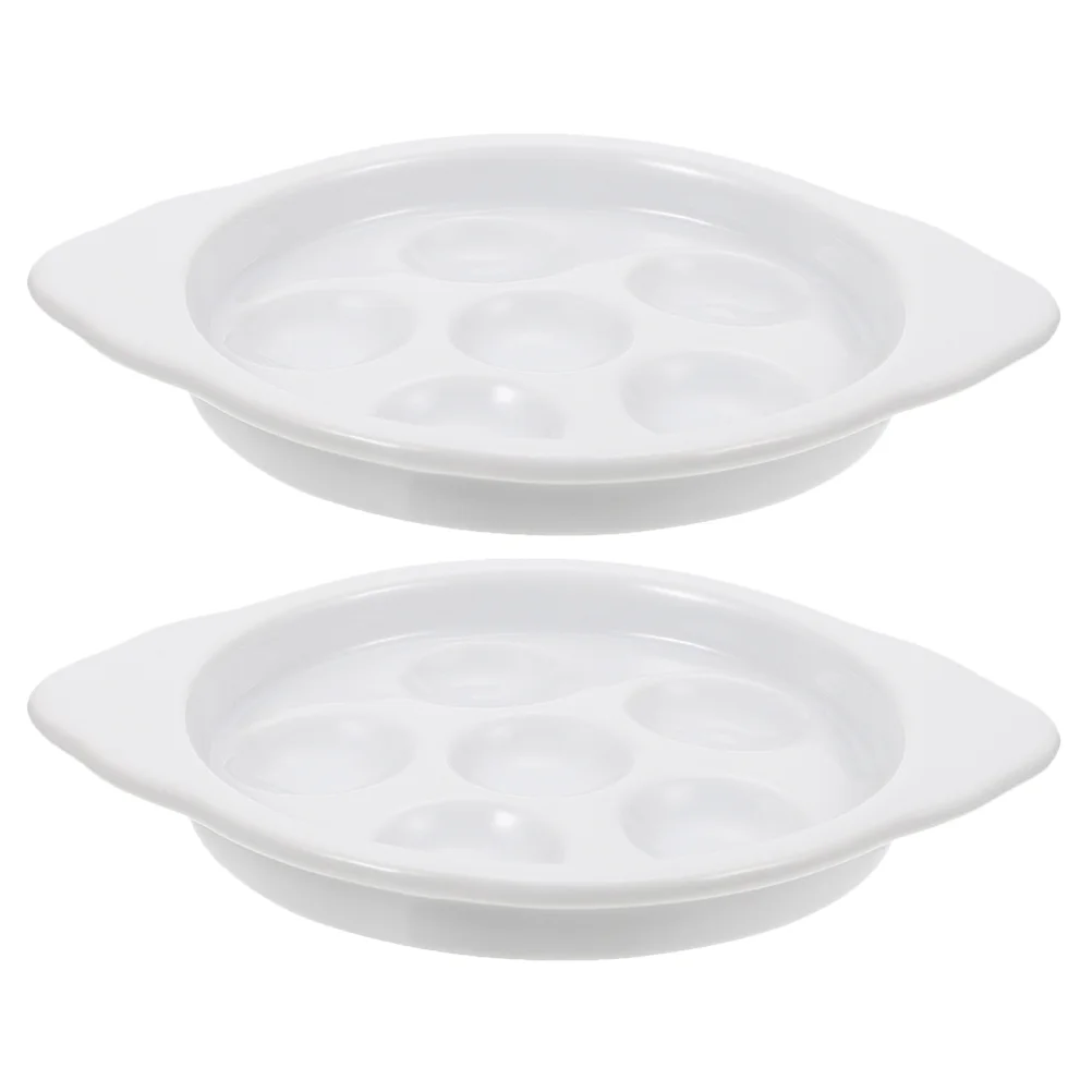 

Escargot Plate Dish Snail Pan Plates Seafood Baking Serving Service Octopus Grill Server French Mushroom Conch Tray Cooking