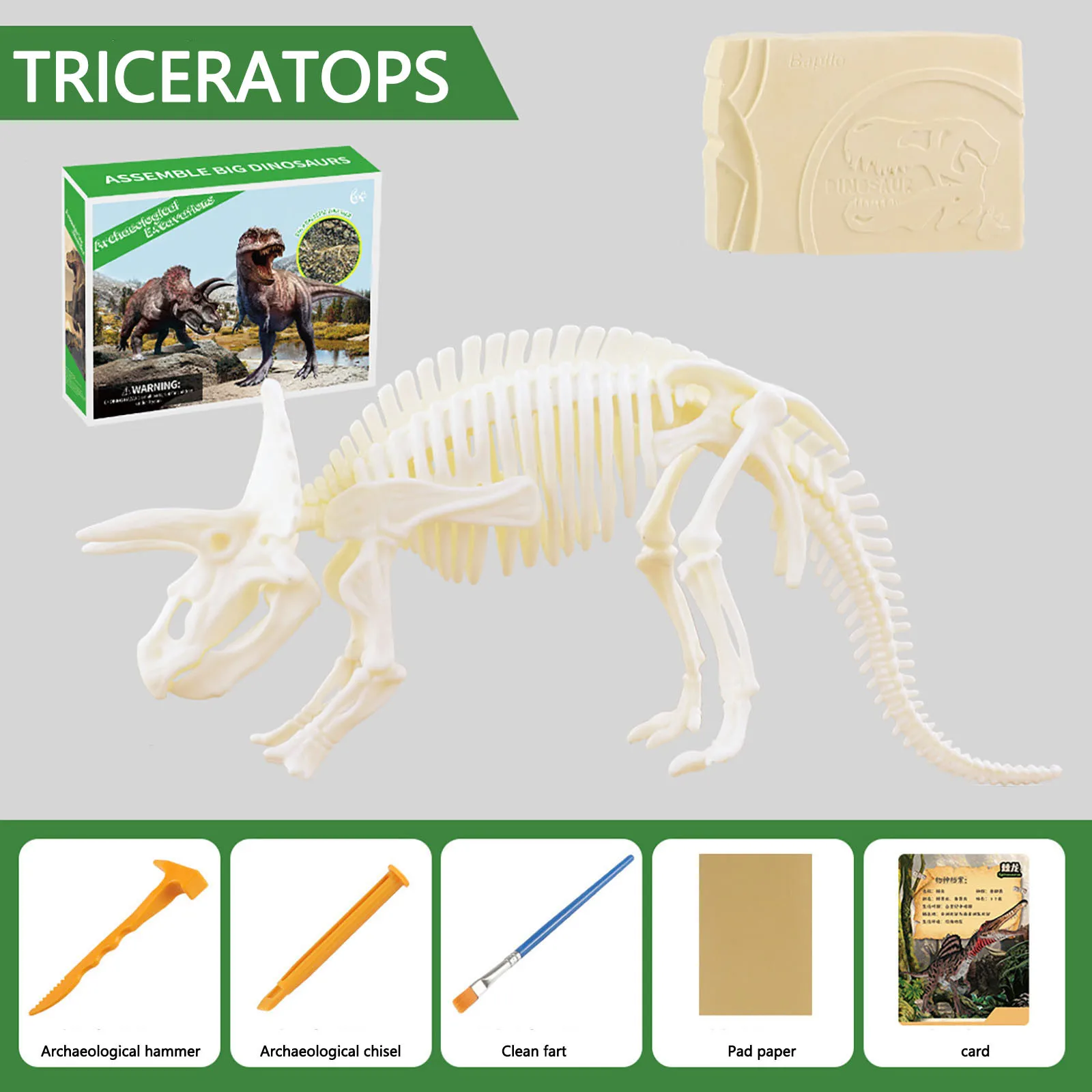 

Dinosaur Fossil Excavation Kits Archaeological Dig Toy Jurassic Era Dinosaur Skeleton Model Science Educational Toys For Boys