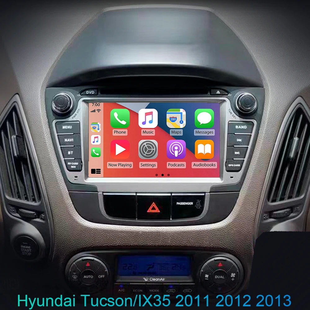 

Для Hyundai Tucson IX35 2009-2015 Carplay 8G + 256G авто Android 12 автомобильный проигрыватель с радио и GPS Carplay навигация 4G LTE автомобильный Головной блок