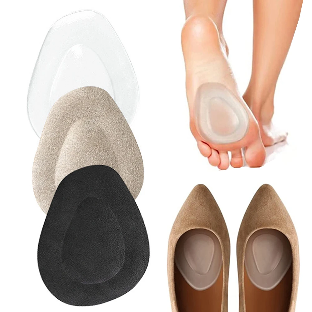 Silicone Foot Pads for Shoes Women Non-slip Gel Insoles for High Heels Inserts Ball of Foot Cushions Anti-Slip Forefoot Pads