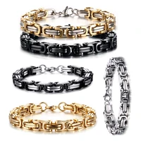 crucio fashion fine byzantine emperor chain bracelet men women stainless steel gold plated does not fade wrist vintage custom