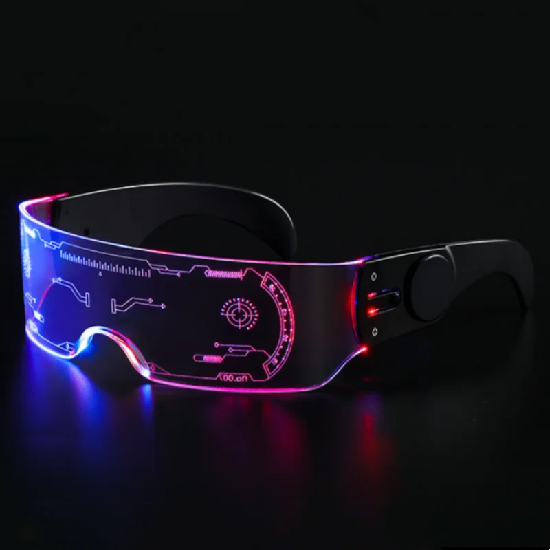 

KTV Хэллоуин Cyberpunk вечерние украшение Cyberpunk очки красочные светящиеся очки