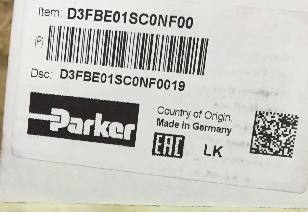 

D3FBE01SCONF0019 новый клапан Parker D3FBE01SCONF00