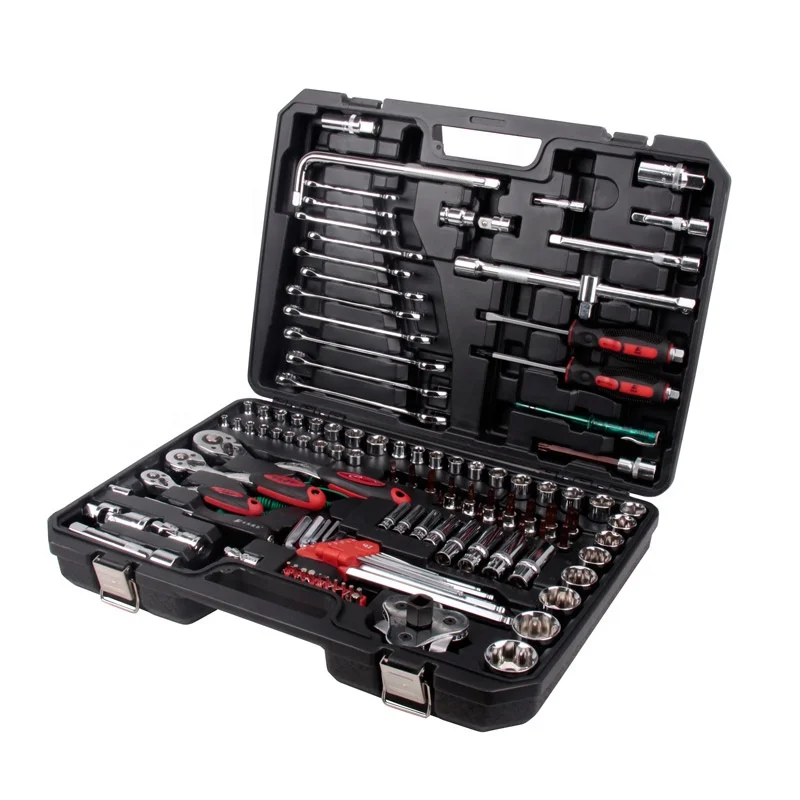 

KAFUWELL SS13125A 125PCS Combination Spanner Tool Set Ratchet Wrench Socket Tool Kit Vehicle Tools Auto Repair