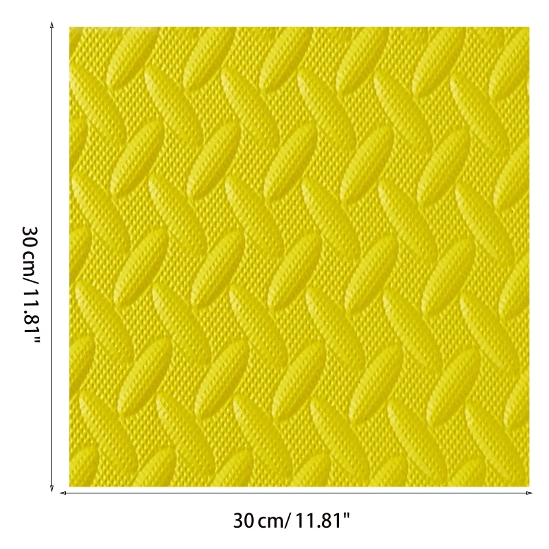 30 см переплетенный пенопластовый коврик с рисунком листьев текстурированный