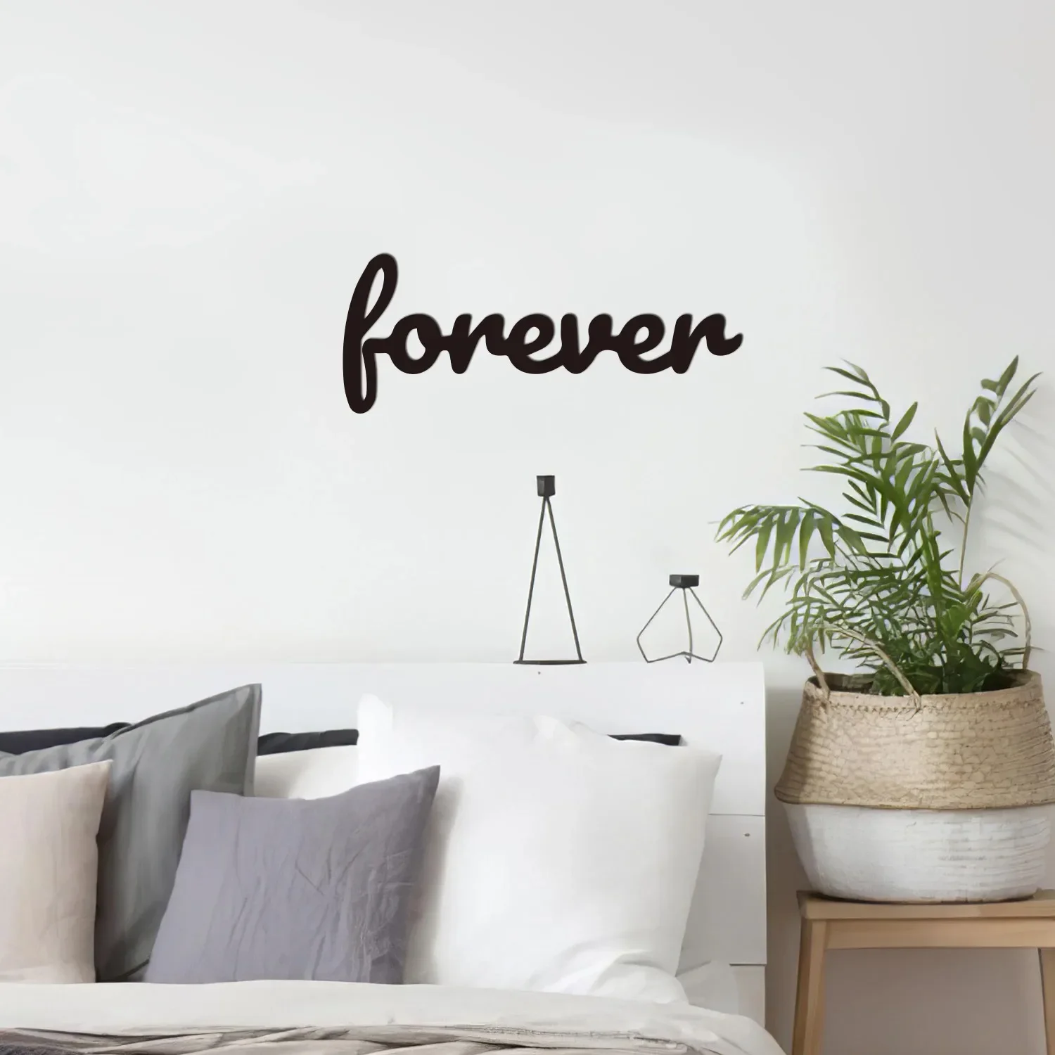 Forever Cursive Word Металлическая Настенная Художественная Свадебный Подарок