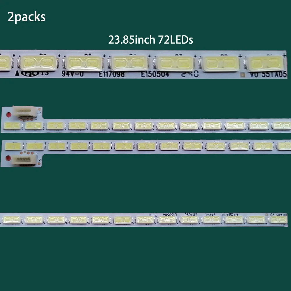

2piece/lot for repair LCD TV LED backlight 74.55P02.001-3-DX1 Article lamp 55TA05 E117098 E150504 1piece=72LED 606MM