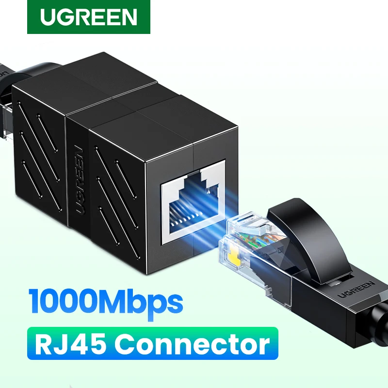 

Коннектор UGREEN RJ45, удлинитель сети Ethernet для Cat7 Cat6 Cat5e, Ethernet-Кабель-адаптер Gigabit, Женский к женскому