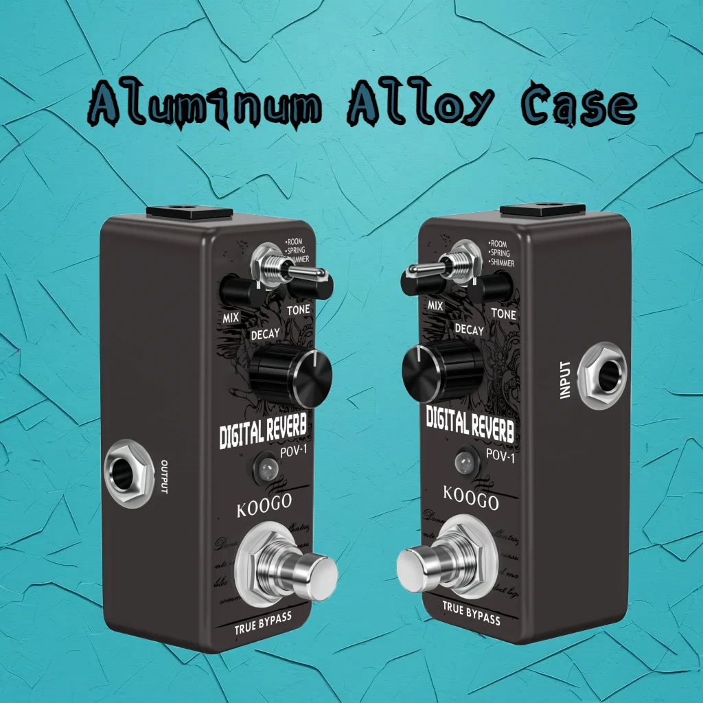 Педаль Реверберации Koogo Для Электрогитары И Бас-гитары — Цифровой Эффект Ocean Verb С