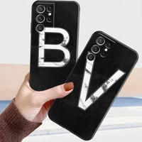 marbled letters phone case for samsung s10 litesamsung s10 5g s21 plus s10 s9 s20 fe s10e lites10 5g lite s22 ultra s8 bsj1