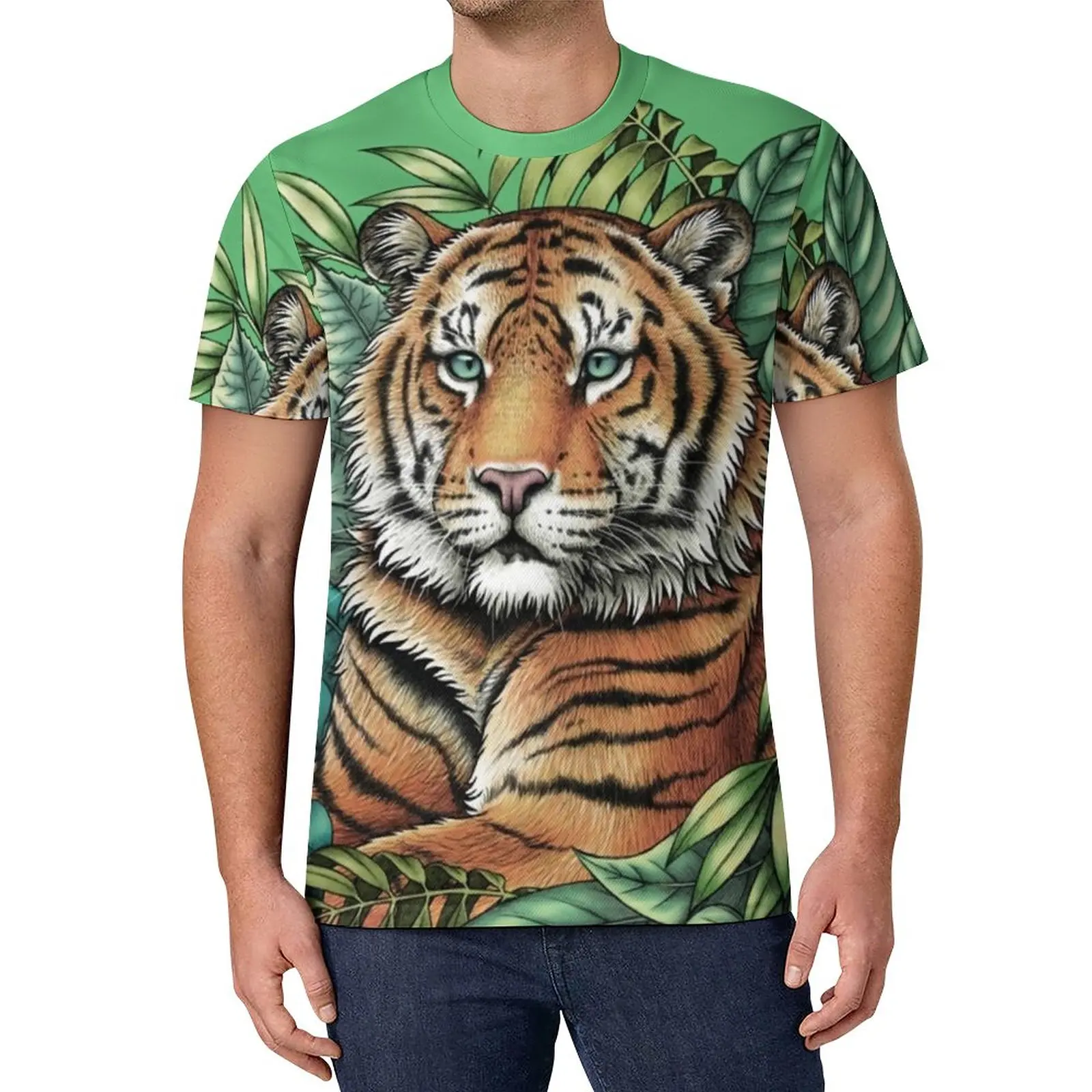 

Sumatran Tiger T Shirt Animal Print Trendy T-Shirts Summer Graphic Tees Street Style Clothes Gift Idea