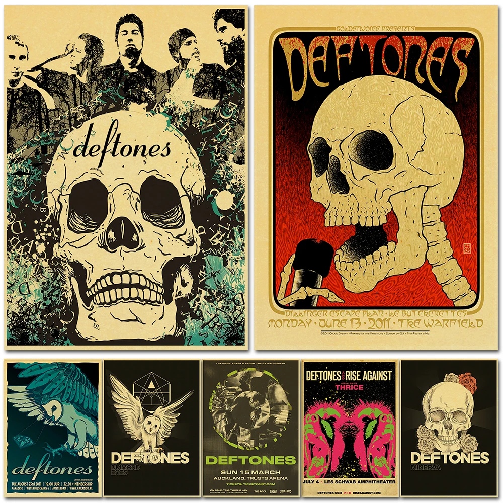 

Классический постер Deftones Band Music, настенный плакат, плакаты, Декор для дома, гостиной, спальни, художественные картины для бара, кафе, бескарка...