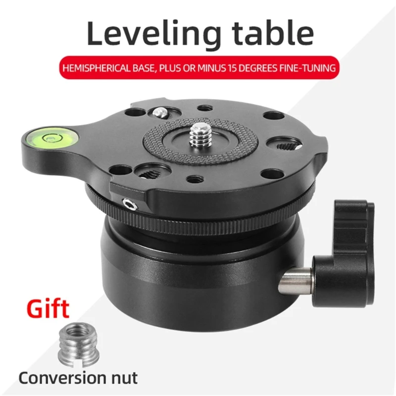 

Tripods Monopod Leveling Base Level Horizontal Professional Hemispheric Aerial Photography for DSLR Camera F19E