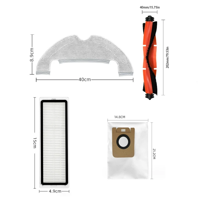 Комплект аксессуаров для робота-пылесоса Dreame Bot D10 Plus RLS3D Z10 Pro L10 8 шт.