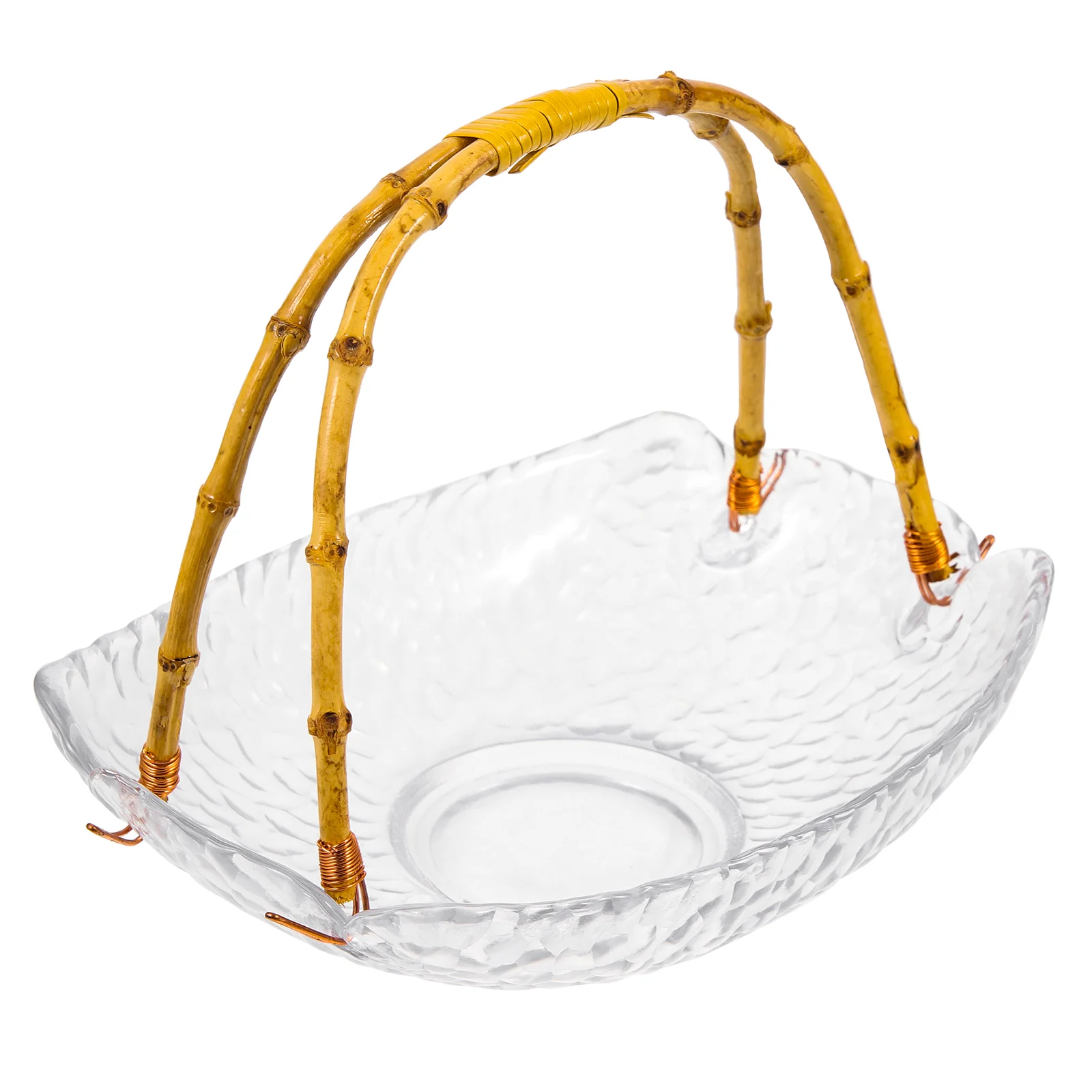 

Glass Fruit Tray Decorative Snacks Serving Tray Multi-function Dried Fruit Storage Plate Desktop Decor