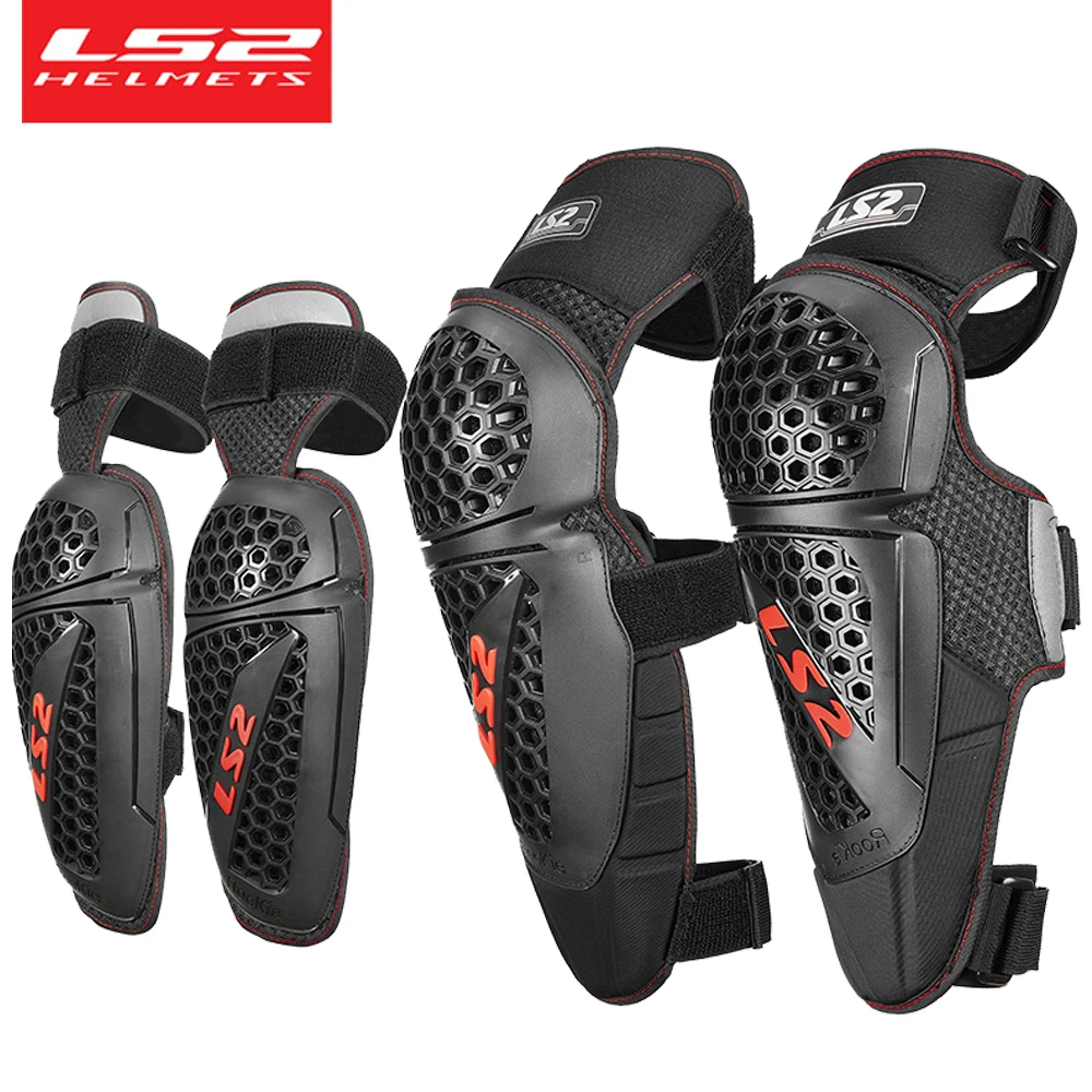 

LS2 FP001 Motorcycle Knee Elbow Pads Protection Motocross Protector Pads Guards Moto Joelheira Protective Gear Knee Pads