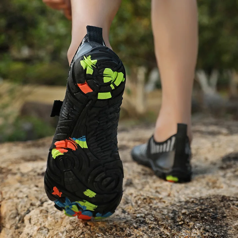 JIEMIAO New Summer Outdoor Men Hiking Shoes Breathable Camping Trekking for Shoes Men Upstream Beach Sandals Sneakers