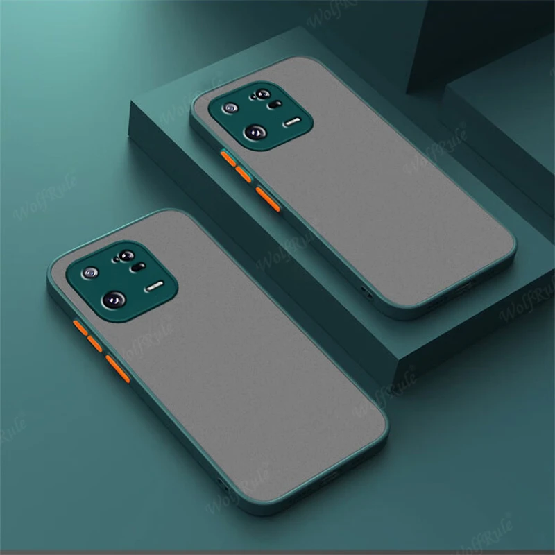 

For Cover Xiaomi Mi 13 Pro Case For Mi 13 Pro Capas Colour Frame Shockproof Back Matte Clear Translucent Cover Mi 13 Pro Fundas