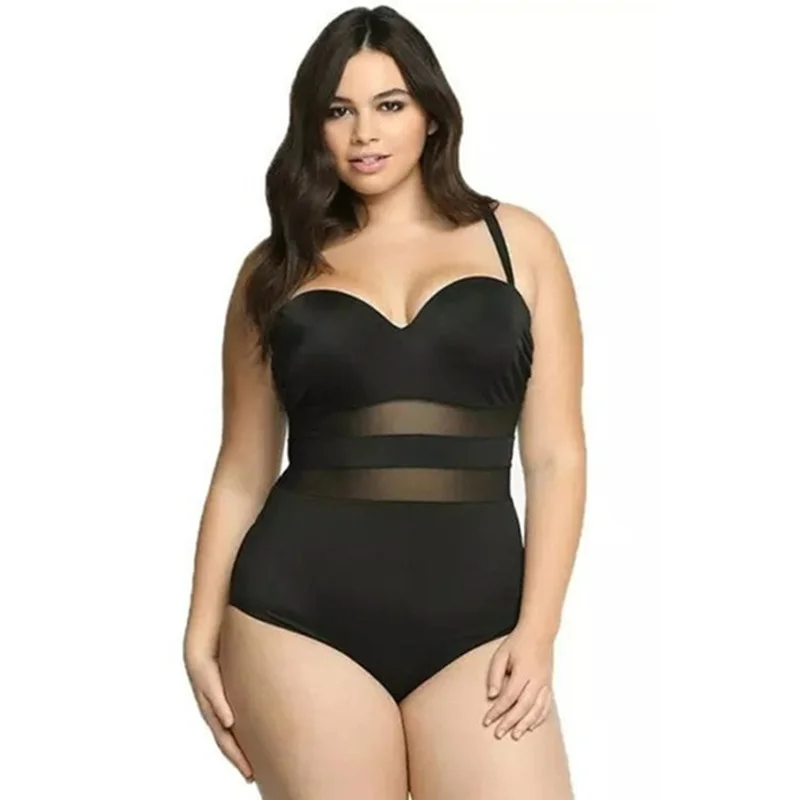 

2022 New 4XL Plus Size Swimwear Women Sexy One Piece Swimsuit Female Push Up Monokini Bathers Bathing Suit Beachwear Swim Lady