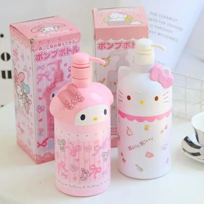 

1000Ml Sanrio Hello Kitty My Melody Cartoon Sub-Bottle Travel Portable Press Bottled Spray Perfume Lotion Bottle Empty Bottle