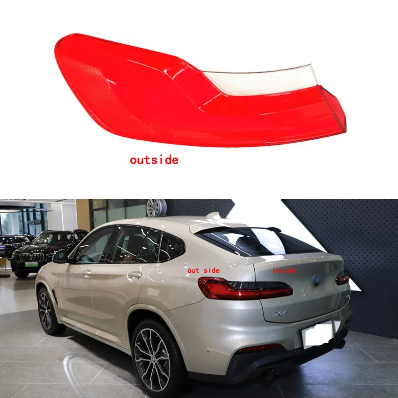 

For 2019 2020 2021 2022 BMW X4 xDrive 30i M/xDrive 25i Car Accessories Rear Taillight Shell Tail Lamp Cover Brake Lights Mask