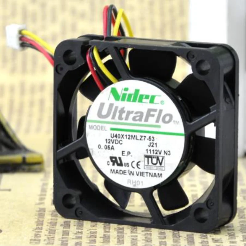 

New CPU Fan for NIDEC U40X12MLZ7-53 12V 0.05A Silent Cooling Fan 4cm 40×40×10mm