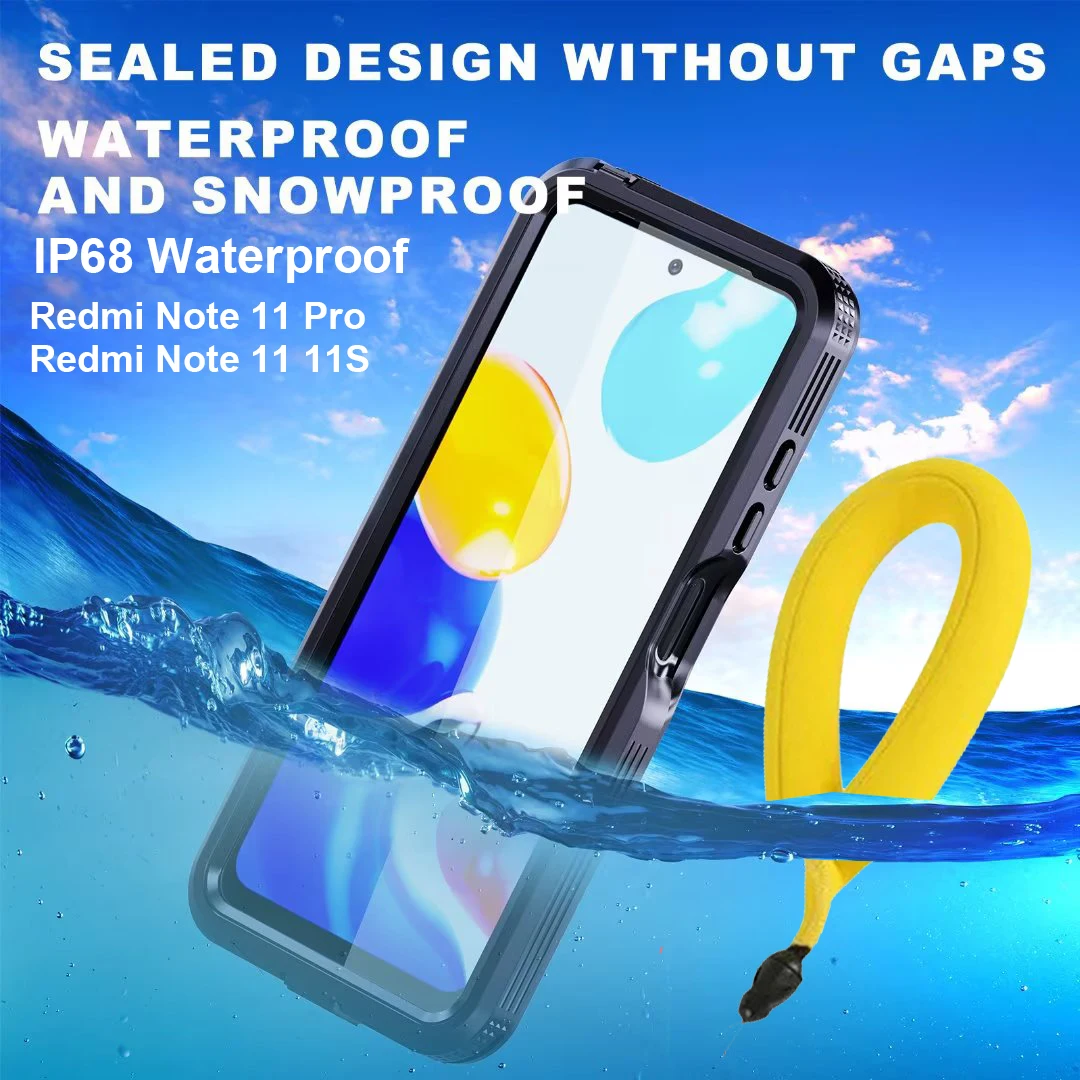 

Fran-CJ IP68 Waterproof Case For Xiaomi Redmi Note 11 Pro 11S Full Shockproof Armor Outdoor SwimmingDivingUnderwater Phone Cover