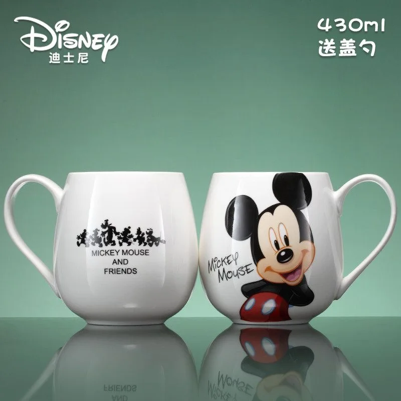 Disney   Cartoon  Mickey Mouse Straight drink cup Minnie Goofy Ceramic Cups Milk Handle Coffee Mug images - 6