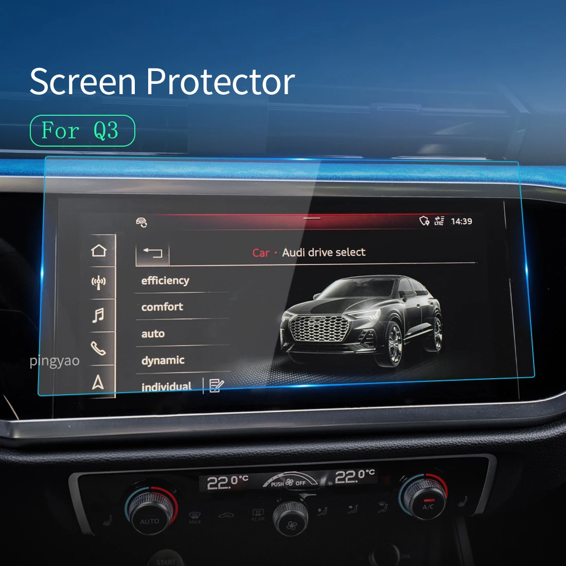 

Автомобильная наклейка, Защита экрана для приборной панели Audi Q3 2023, дисплей навигатора, Аксессуары для автомобилей