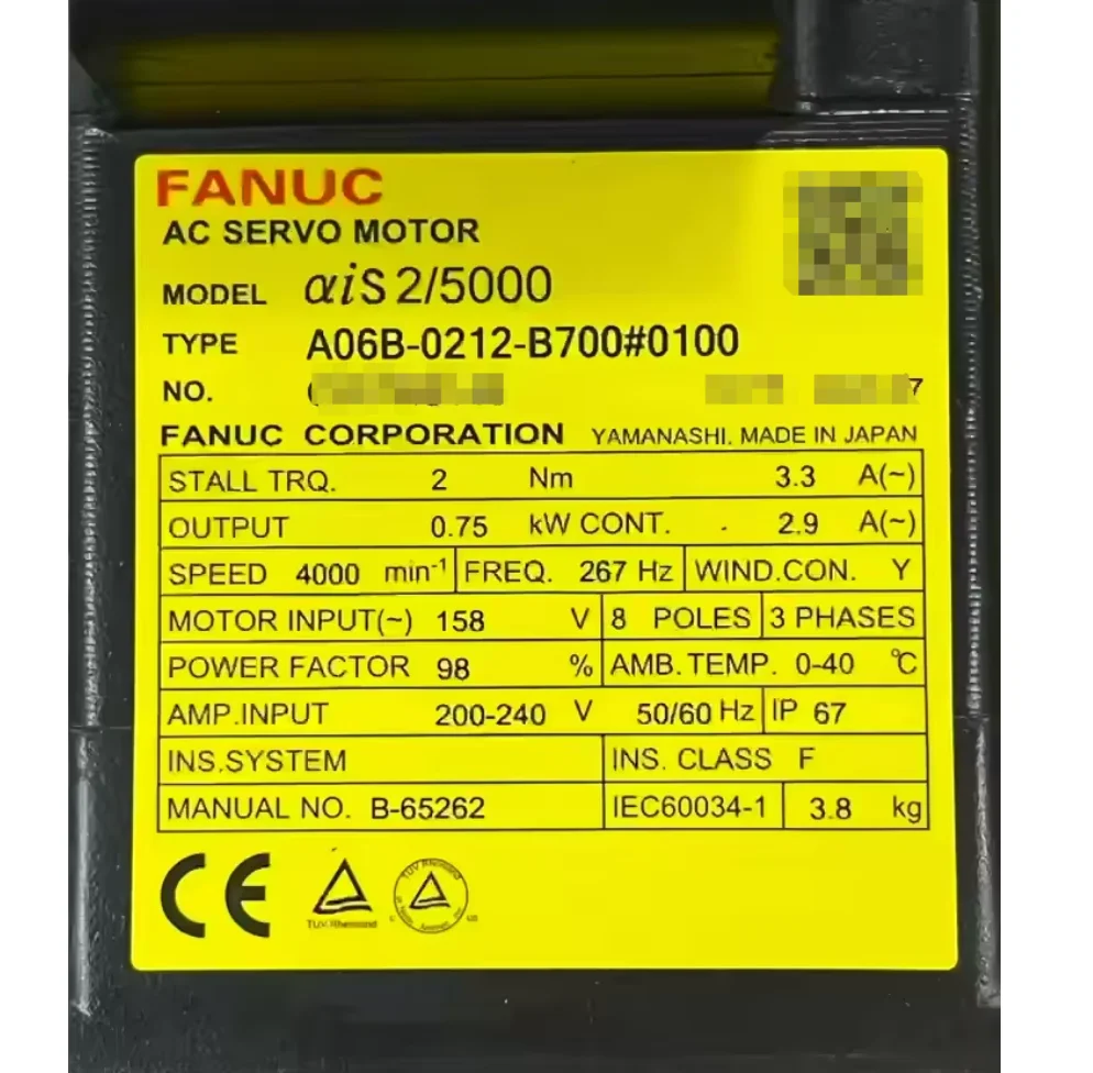 Товар прошел проверку на рабочем серводвигателе Fanuc Ok A06B 0212 B700