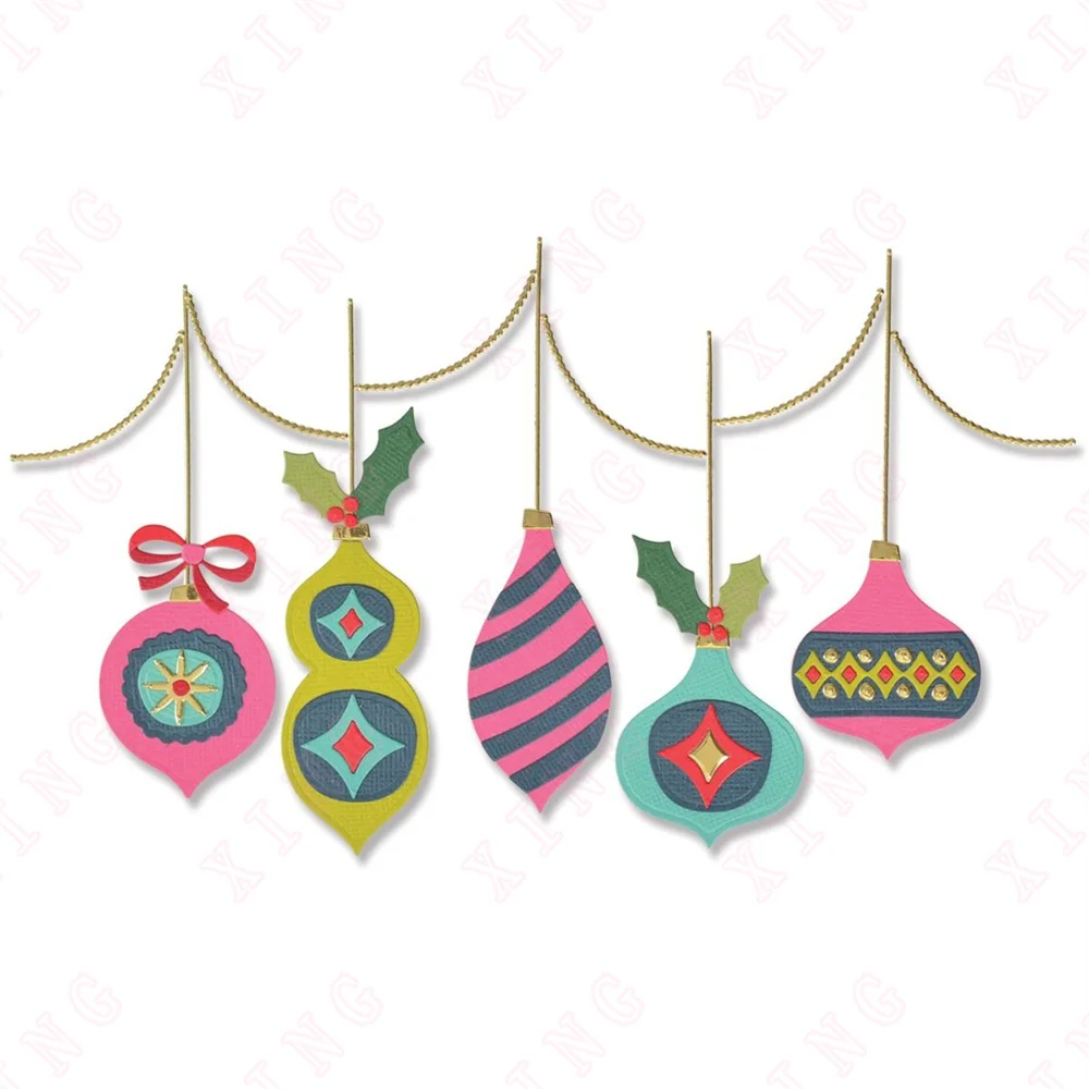 

2022 Newest Funky Baubles Metal Cutting Dies Scrapbook Diary Decoration Embossing Template Diy Greeting Card Handmade Craft Mold