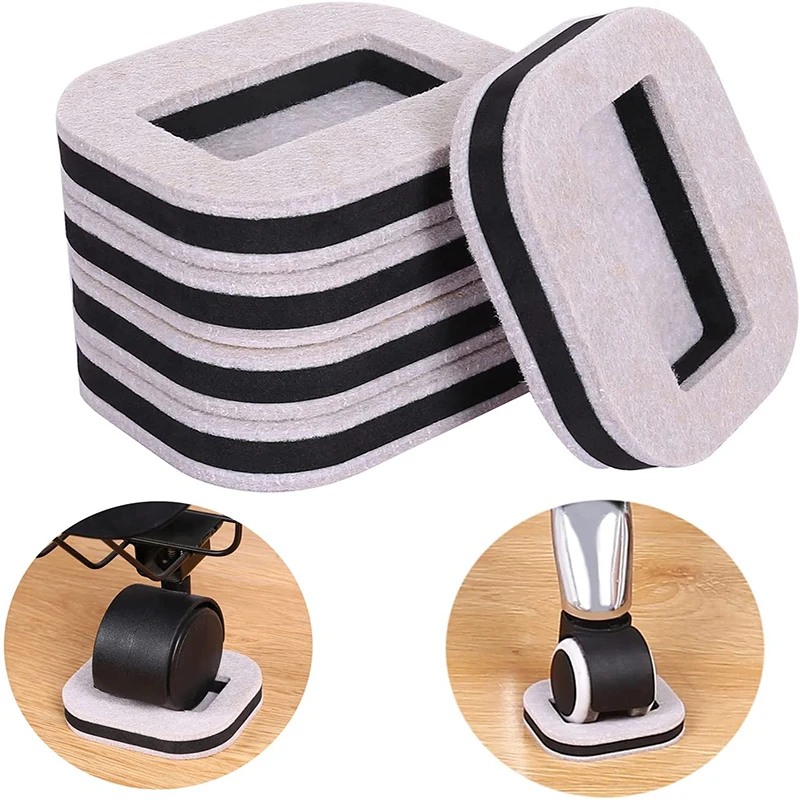 

5pcs Furniture Coasters Felt Caster Cups Protect Hardwood Floors Prevents Scratches Wheels Stopper Anti Noisy Anti-slip Mat