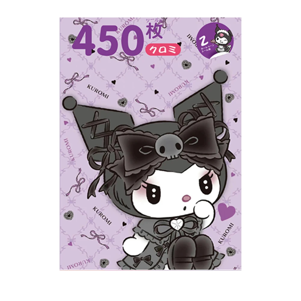 

Kawaii Anime Sanrioed Kuromi Kitty Cat Cinnamoroll Sticker Book Cute Sticker My Melody Hand Account Decorative Girl Heart Gift
