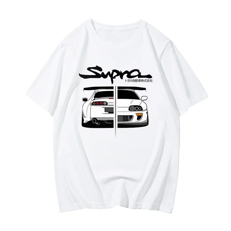 

Car Jdm Men T-shirt Toyota MK IV Initial D Manga Print Summer Short Sleeve O-Neck Loose EU Size Harajuku Funny Japan Lovers Boys