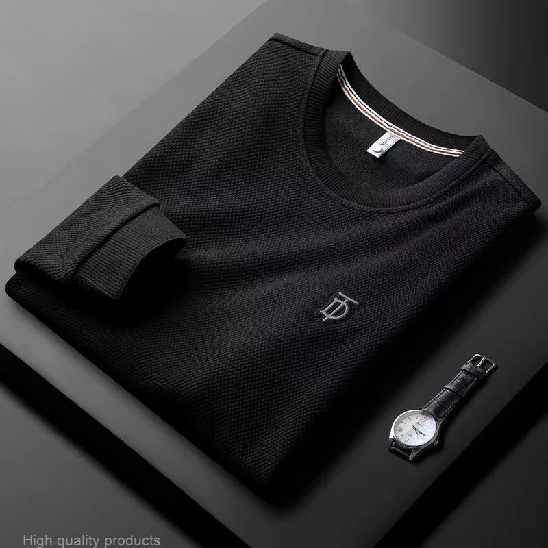 

Sweter Leher Bulat Putih Katun Desain Kualitas Tinggi Gugur dan Musim Dingin 2023 Mode Cetak Baru Kasual Pullover Melar